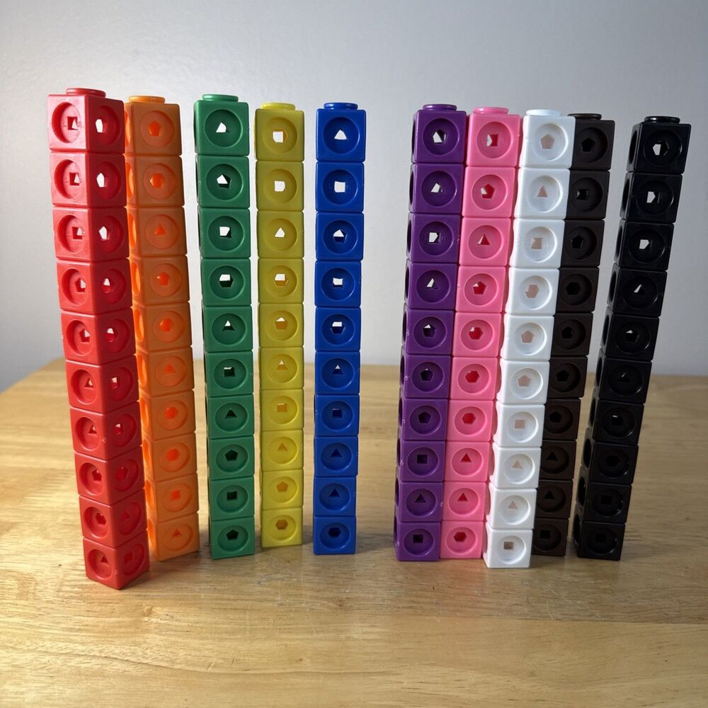 100 MathLink Cubes Set - Ages 5+ STEM Educational Toy for Creative Learning - Picture 2 of 7